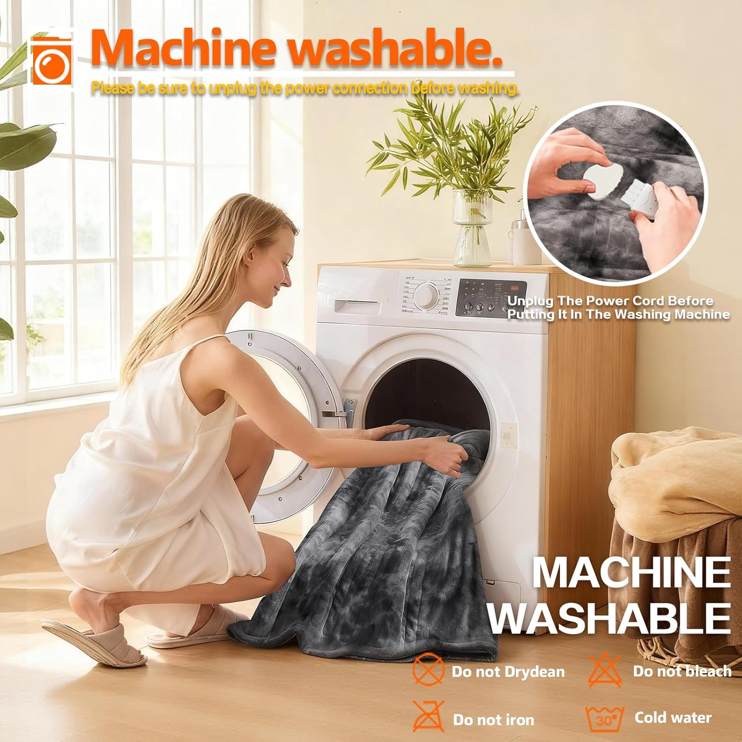 Heated Electric Blanket Throw 50''x60'' - Fast Tie-Dye Heating Blanket, Washable Heat Blanket 10 Heating Settings, 8h Timer Auto Off & Heated Protection, Soft Flannel & Sherpa Material