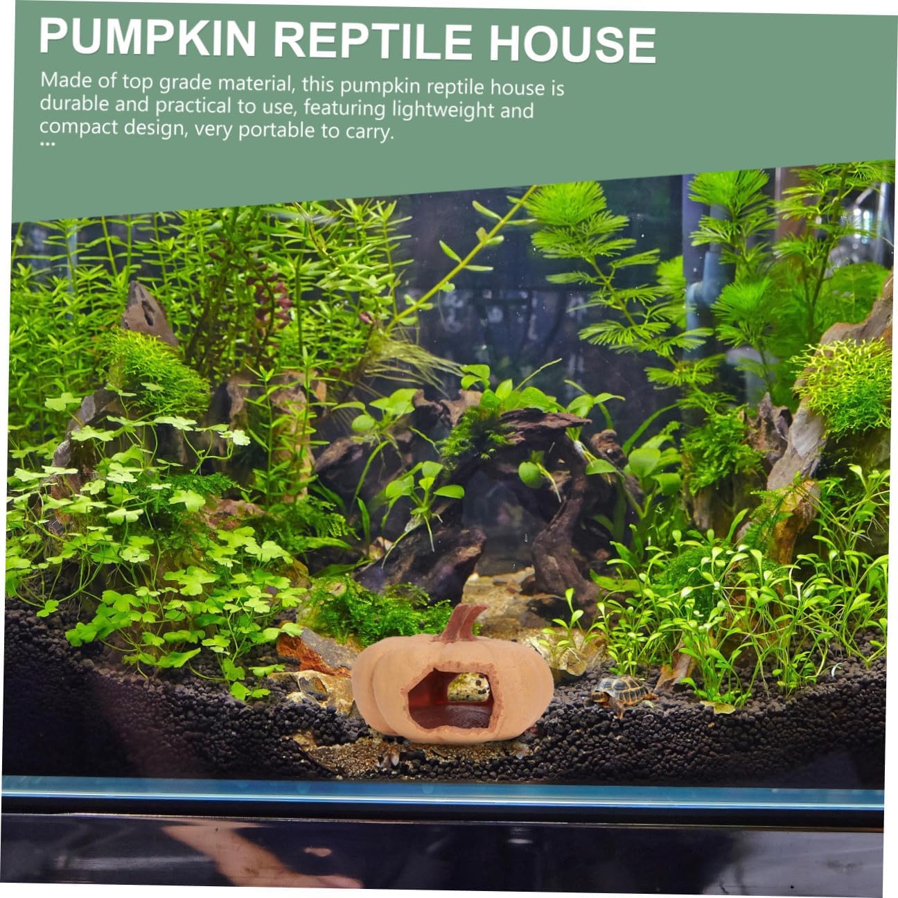 Milisten 1pc Reptile Pumpkin Shaped House Decorative Habitat for Lizards Turtles and Snakes Hand-Painted Hideout for Aquatic Environments and Festivals