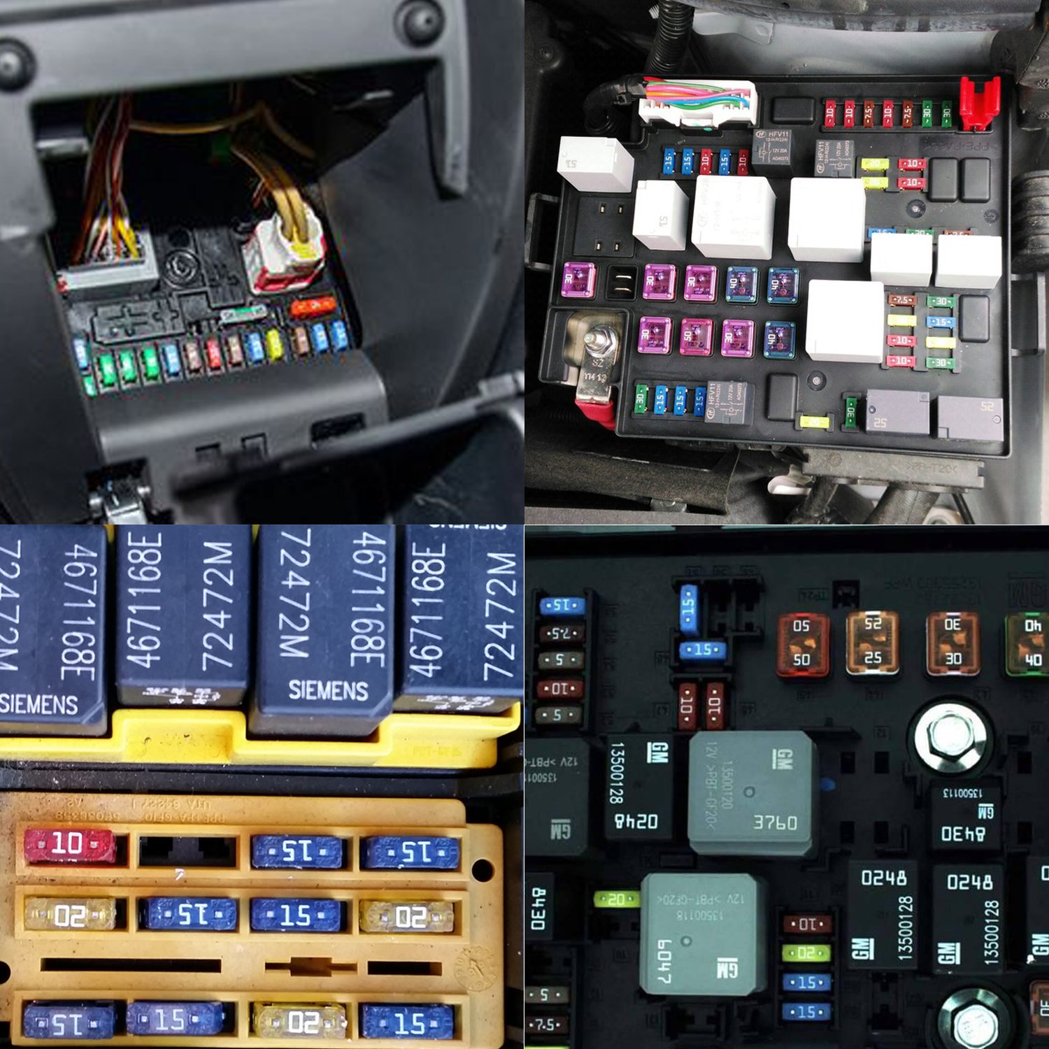 Standard Fuses,TKING 100pcs Assorted Auto Car Standard Blade Fuses