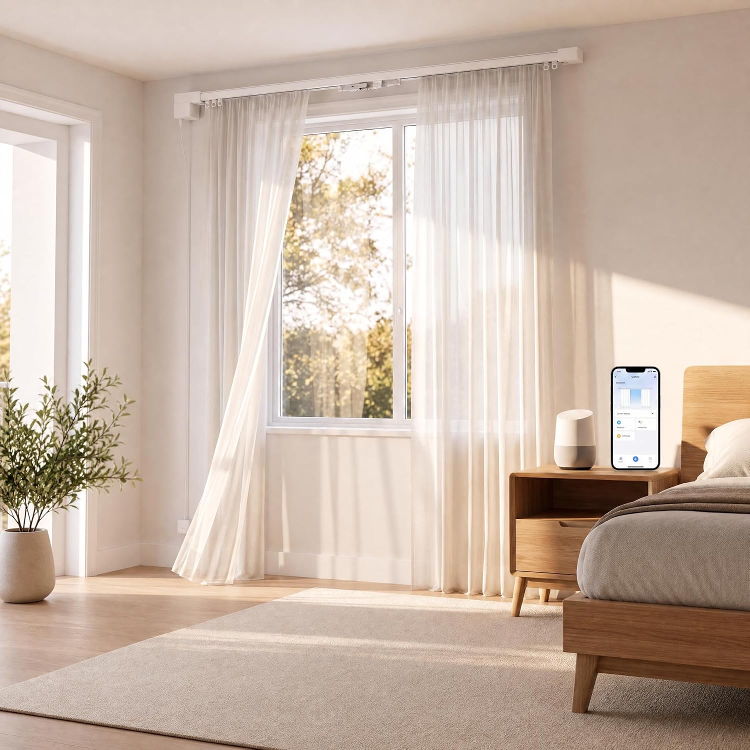 Smart Ceiling Curtain Track, 69–118″...