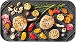Starfrit Le Rocher 50x28cm (19.7" x 11") Grill réversible non permanent & Grinceau - Aluminium forgé durable - Sûre - PFOA Gratuit - Facile à nettoyer - noir