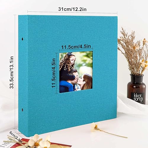 Miniatura 2 de Ywlake Álbum de fotos de 4 x 6 pulgadas, 1000 bolsillos, cubierta de lino de gran capacidad, capacidad para 1000 fotos horizontales y verticales,