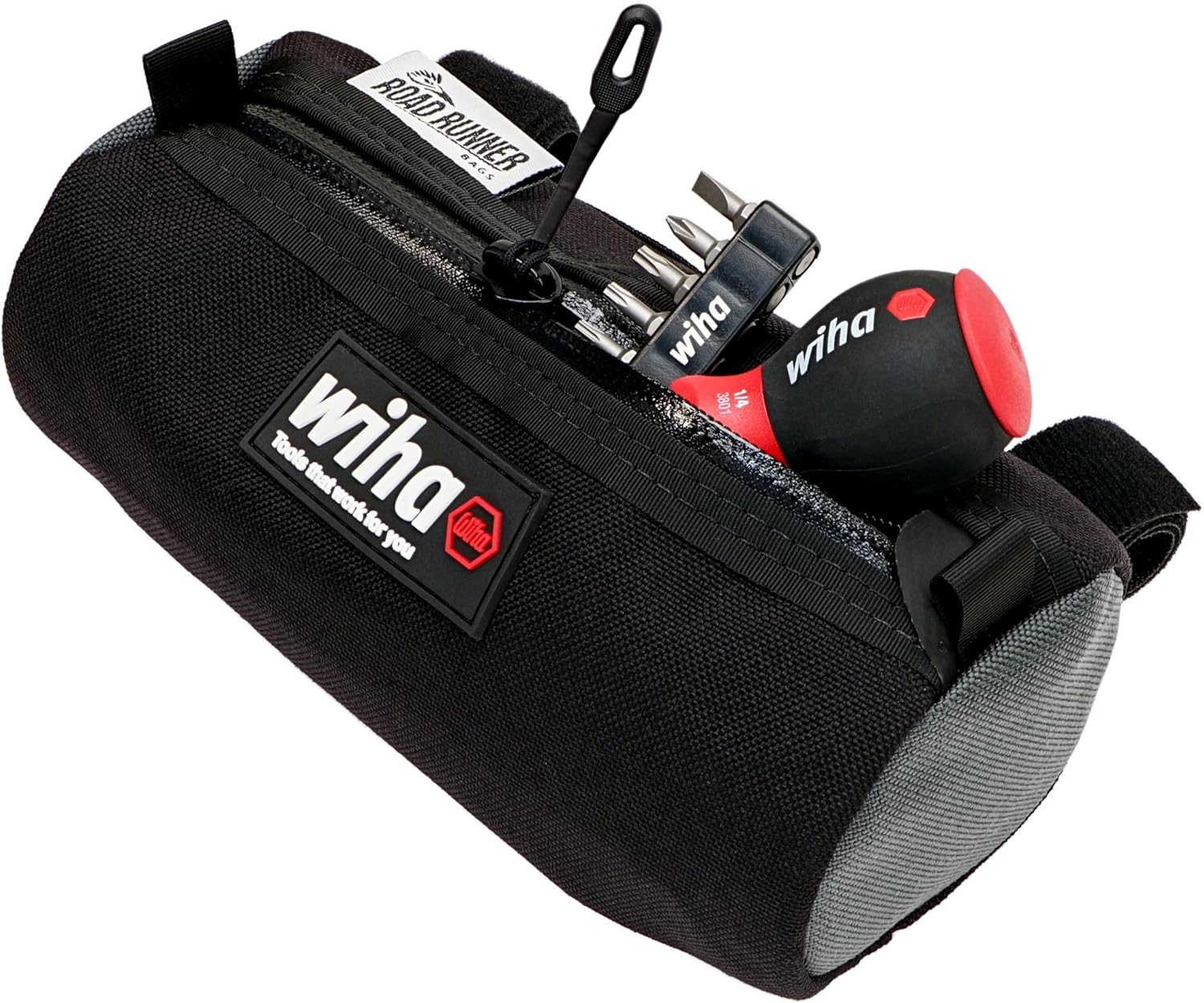 Wiha 91801 14 Piece Stubby Bike Repair Multi-Driver With Road Runner® Burrito Bag Set