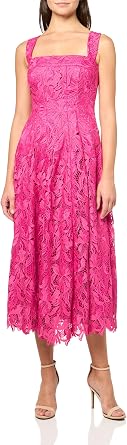 Shoshanna Womens Midnight Bouquet Lace Vina Dress