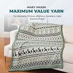 Mary Maxim Maximum Value Fil acrylique pour le crochet et tricotage, Fil de poids doux et plus mauvais 4, Idéal pour les couvertures, les chandails, les chapeaux et les écharpes, 8 oz Skein (474 Yds), moyenne teal