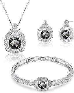 Celestial Whispers Crystal Jewelry Sets For Women Bracelet Necklace and Earrings Sets Idea Gift for Wife Girlfriend or Mothers