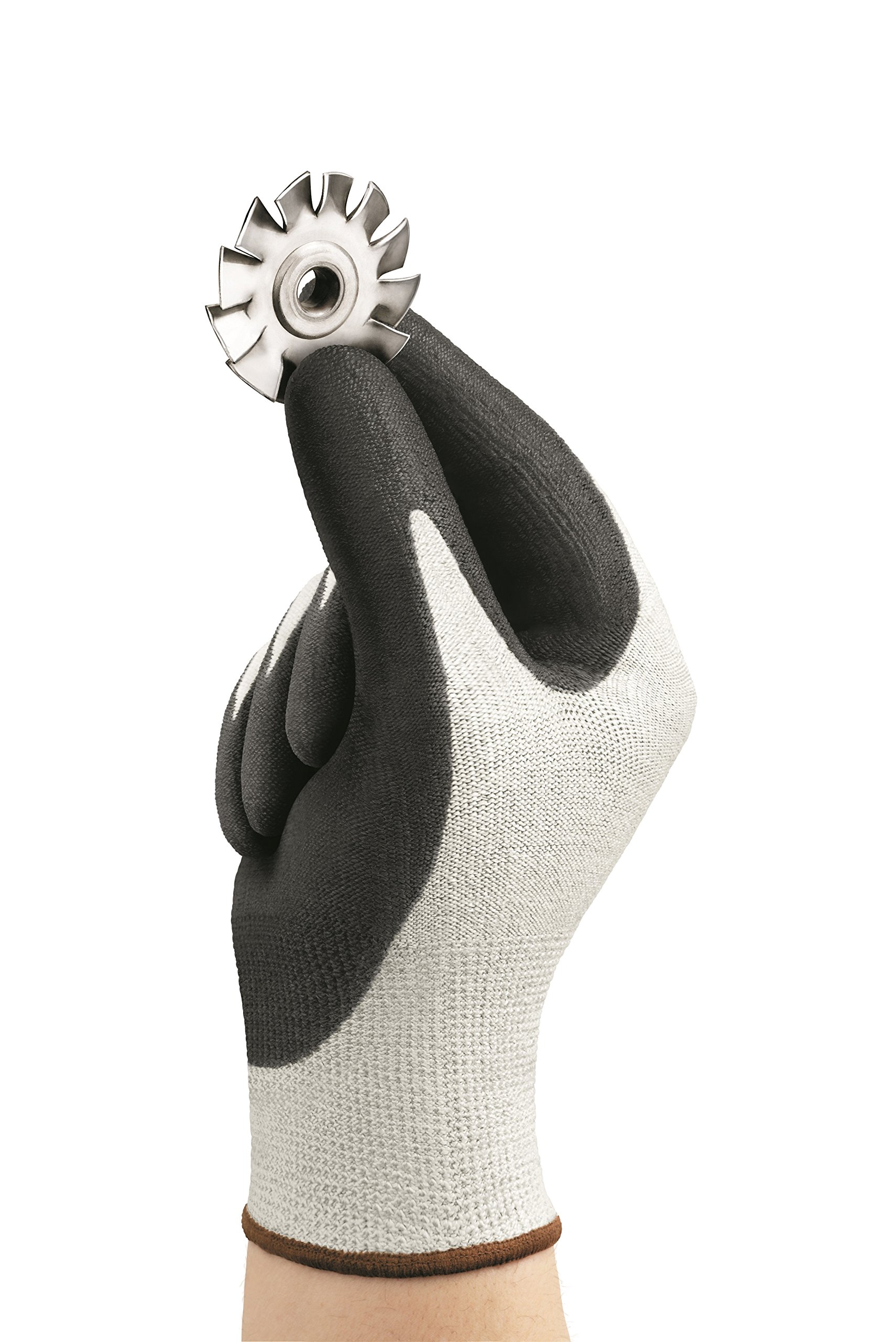 Ansell HyFlex 11-624 Gants de Travail en Dyneema, Résistance élevée à la Coupure, Enduction PU pour une Préhension Fiable, Lavable, Taille 9/L (12 Paires)