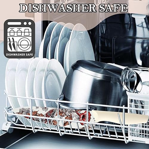 Miniatura 4 de Marco Almond Juego de cuchillos de cocina de diseño artístico, 6 cuchillos de cocina de acero inoxidable con 6 protectores de cuchillas, regalos