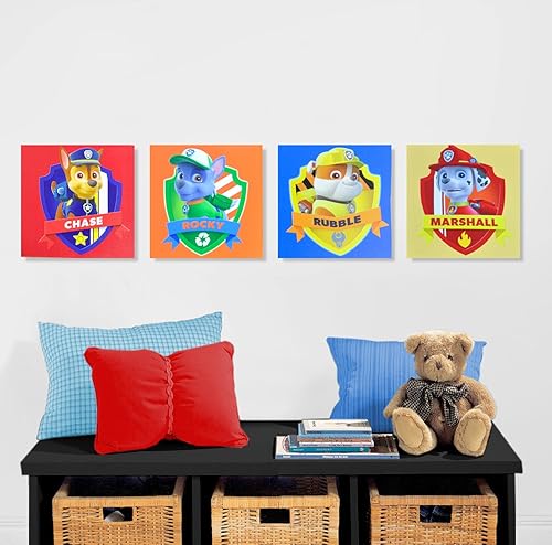 Miniatura 8 de Idea Nuova The Mandalorian con Grogu, aka The Child, juego de 4 lienzos cuadrados para pared, 11 x 11 pulgadas cada uno