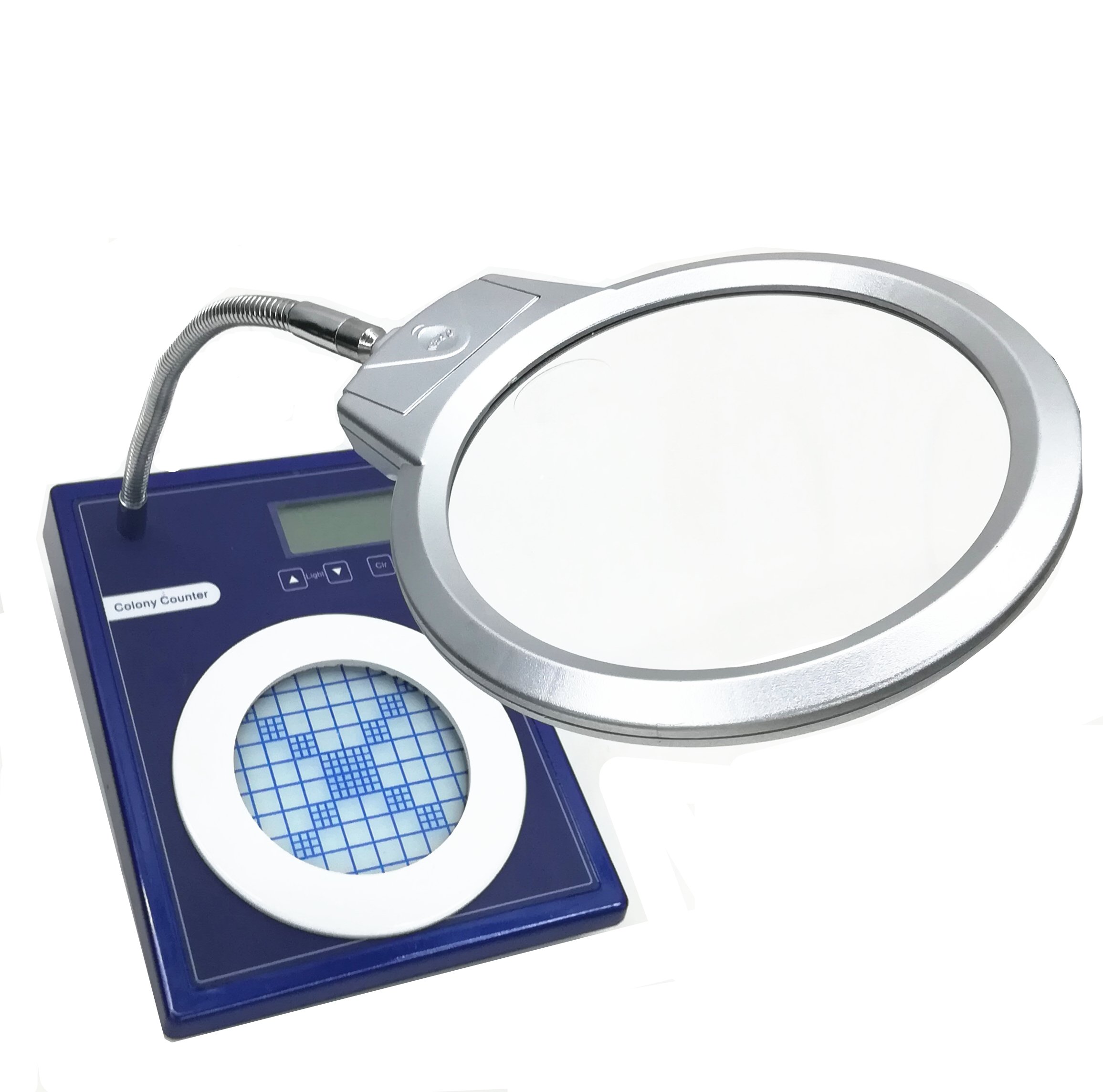 CGOLDENWALL Contador de voz digital de colonias para imaginar bacterias colonias Petri-Dish de hasta 90 mm JK-CC-30A con informe de voz automático