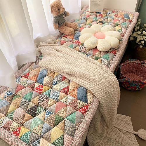 Miniatura 5 de Funda mullida para sofá, funda protectora de algodón para sofá, manta protectora de algodón grande a cuadros para mascotas, funda protectora de