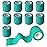 Gondiane 9 Pack 2 x 5 Yards Self Adhesive Bandage Wrap Self Stick Wrap for Ankle, Wrist, Finger, Sports, Breathable Cohesive Vet Tape for Pets (Middle Green)