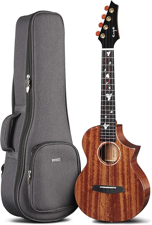 Enya Tenor Ukulele 26 Inch AAA Solid Mahogany Cutaway Gloss