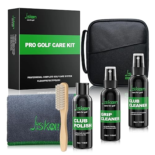 Jiskan Pro Golf Cleaning Kit with Golf Club Cleaner Brush,