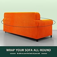 Vista 132 de CHUN YI - Funda elástica para sofá (7 piezas), funda para sofá de 3 plazas con tres respaldos y cojines separados con banda elástica, tela jacquard