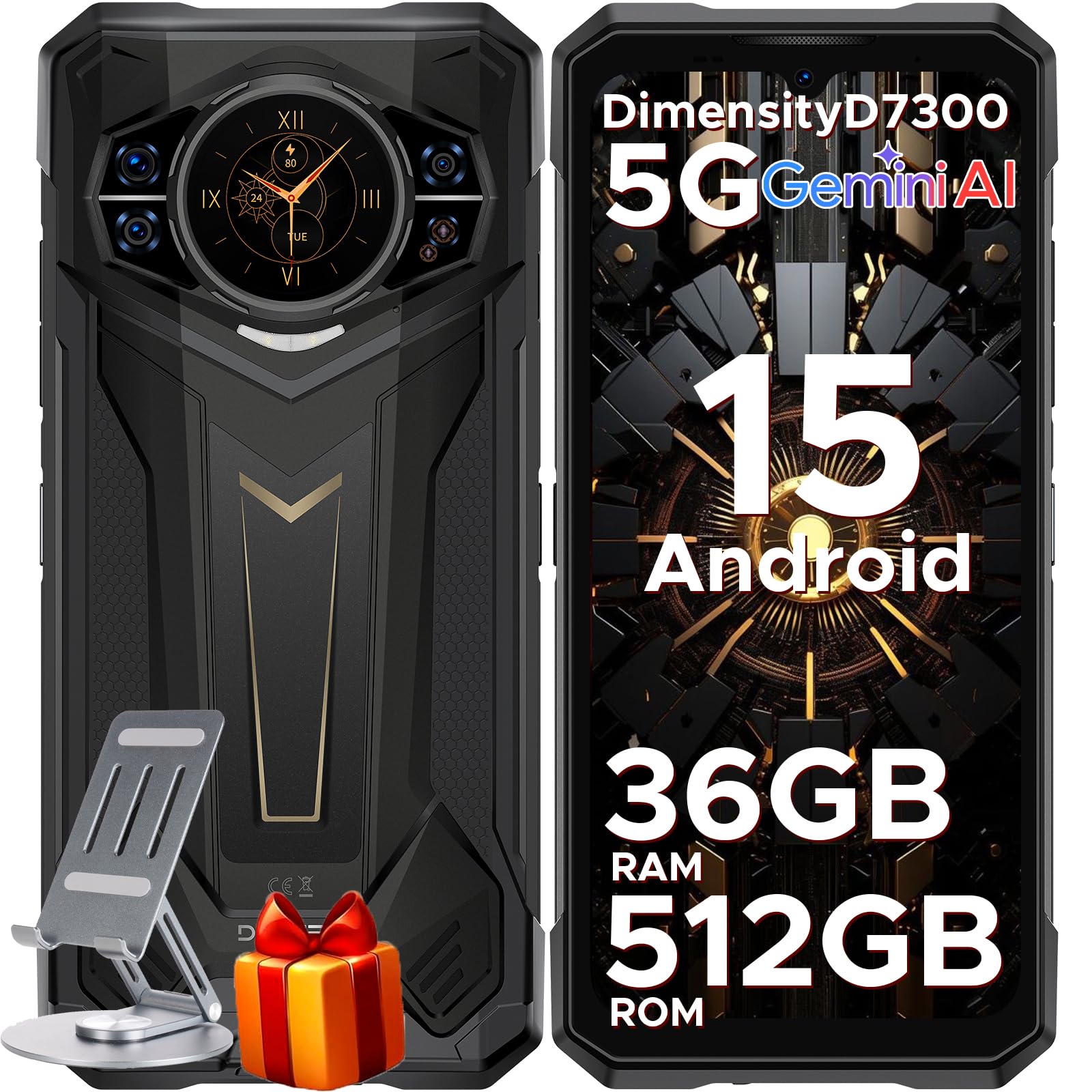 Amazon.com: DOOGEE S200 Plus 5G Rugged Phone with Gemini AI,4nm