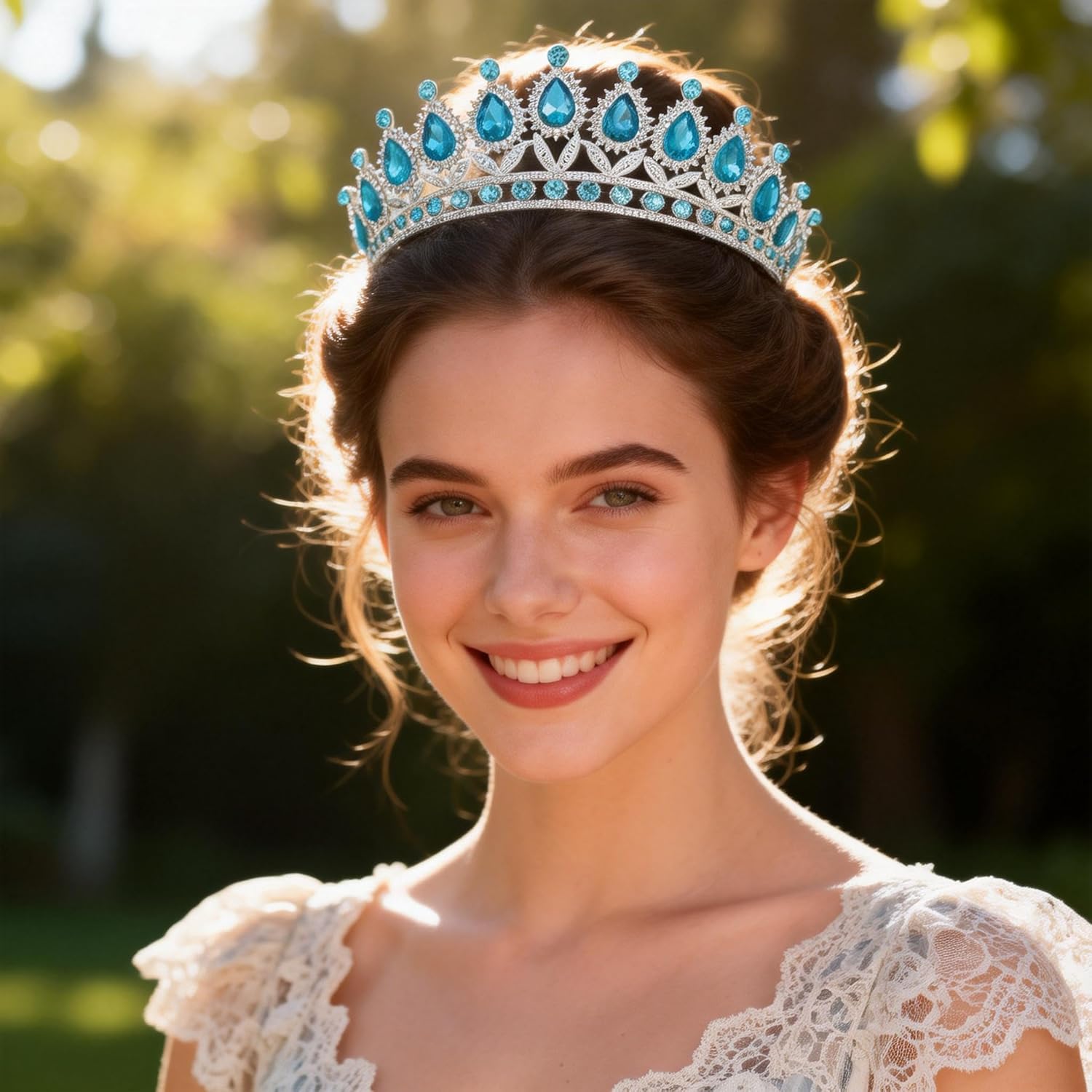 Kamirola Tiaras Princess Crown for Women Crystal Headbands for Bridal, Princess for Wedding and Party(TR21) - Image 3