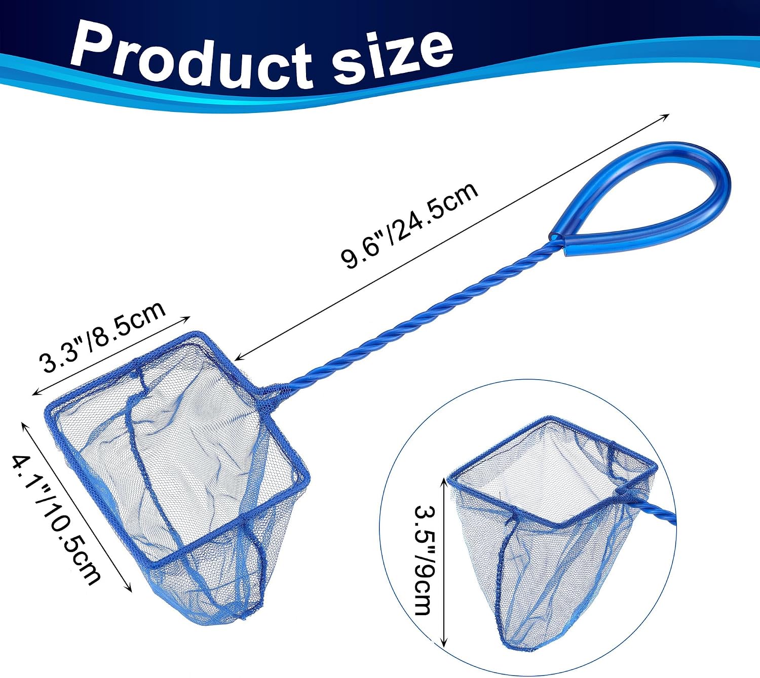 Mogoko 2 Pack Aquarium Net Fish Net Small Net Multi-Size Fine Mesh Fish Net image 2