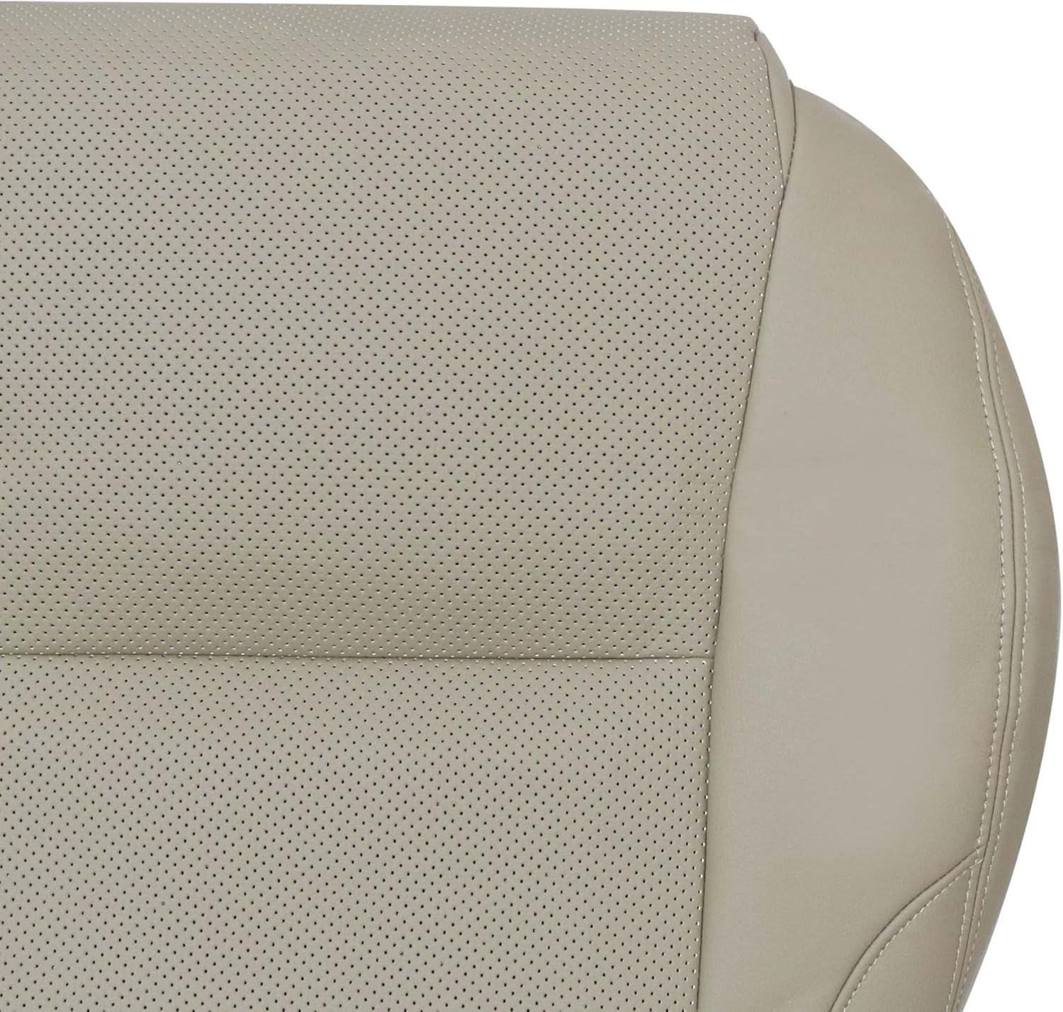 Driver & Passenger Side Bottom & Top Lean Back Seat Cover Microfiber Leather Perforated Tan Compatible with Lexus IS250 IS350 2006 2007 2008 2009 2010 2012 2013