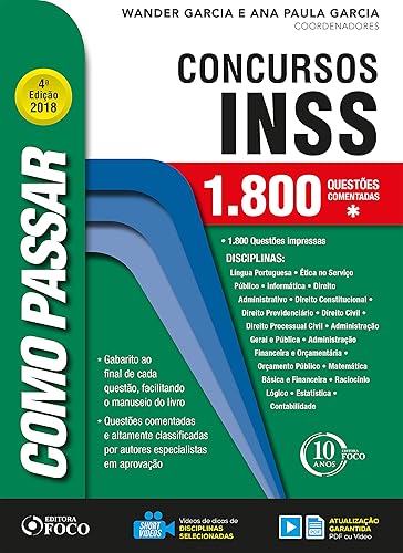 Como passar em concursos do INSS: 1.800 questões comentadas (Portuguese Edition)