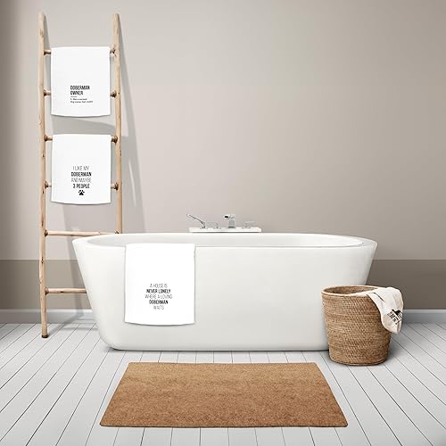 Miniatura 10 de Juego de 2 toallas de cocina y paños de cocina absorbentes con purpurina de pastor alemán It's Not Dog Hair de 16 x 24 pulgadas, toalla de mano con