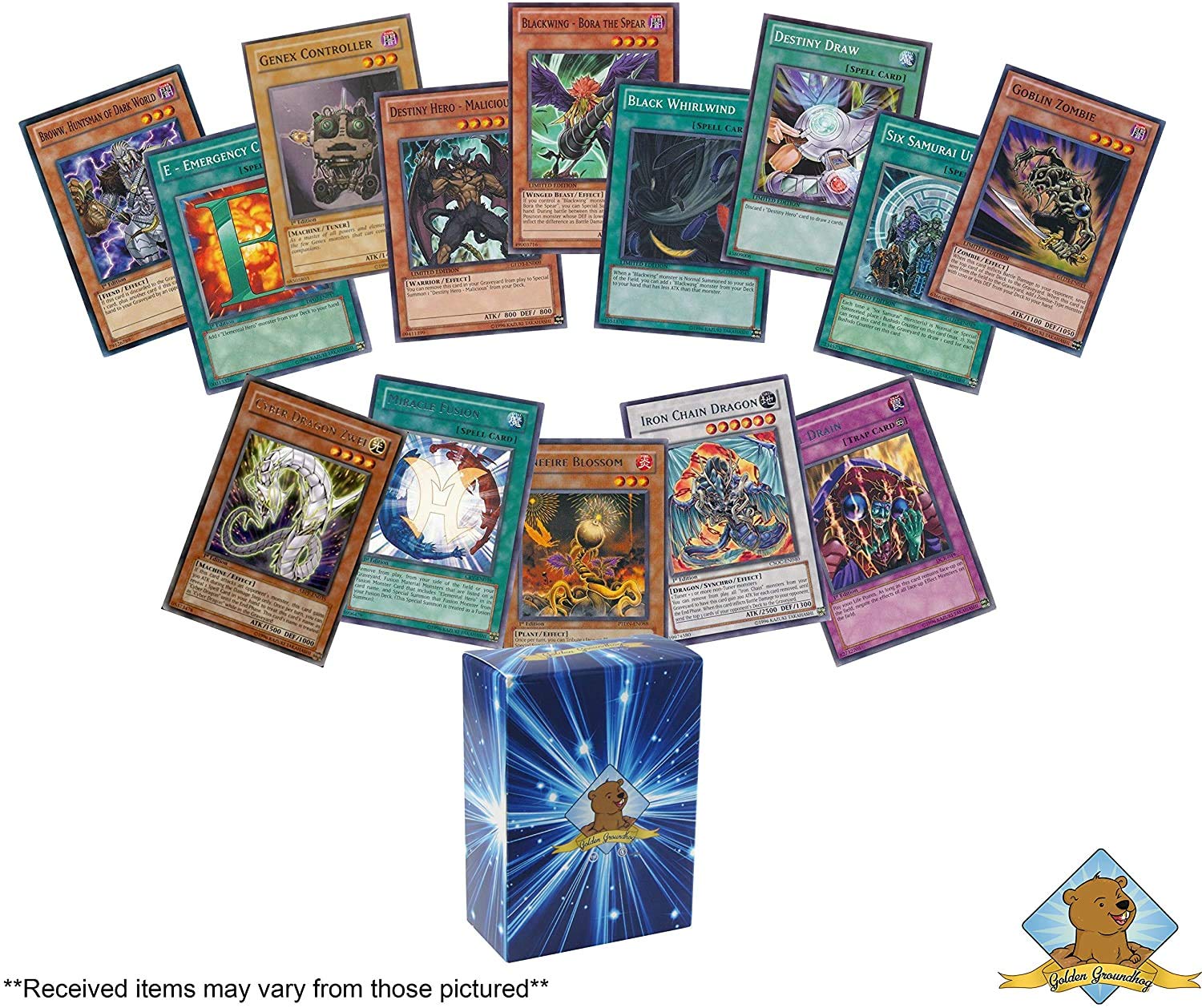 Buy Yugioh 100 Card Lot 5 Rares Yugioh Cards TCG Deck Box