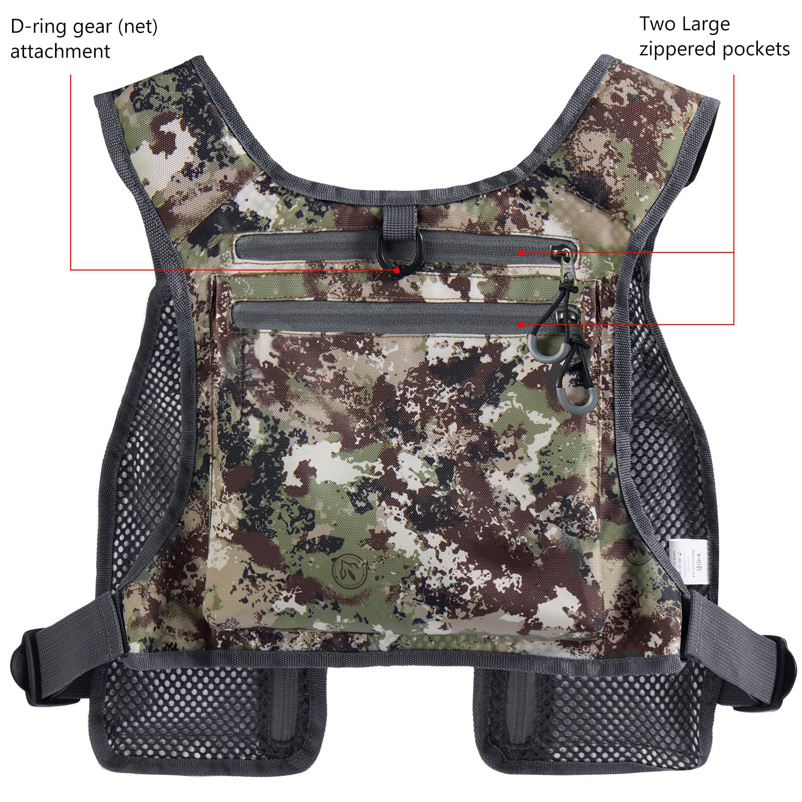 Bassdash FV08 Fliegenfischerweste Anglerweste Ultra Lightweight für Männer und Frauen Tragbare Brustpackung