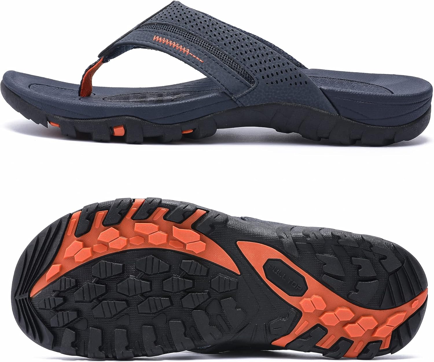 Men's Flip-Flops, Thongs Sandals Durable Comfort Slippers for Beach - Image 2