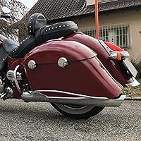 Vista 9 de TCT-MOTORPARTS Protector de riel de guardia para alforja para Indian Chieftain 2014-2023; Indian Springfield Dark Horse 2018-2019 Cromo 2015 2016