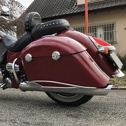 Miniatura 9 de TCT-MOTORPARTS Protector de riel de guardia para alforja para Indian Chieftain 2014-2023 Indian Springfield Dark Horse 2018-2019 Cromo 2015 2016 2017