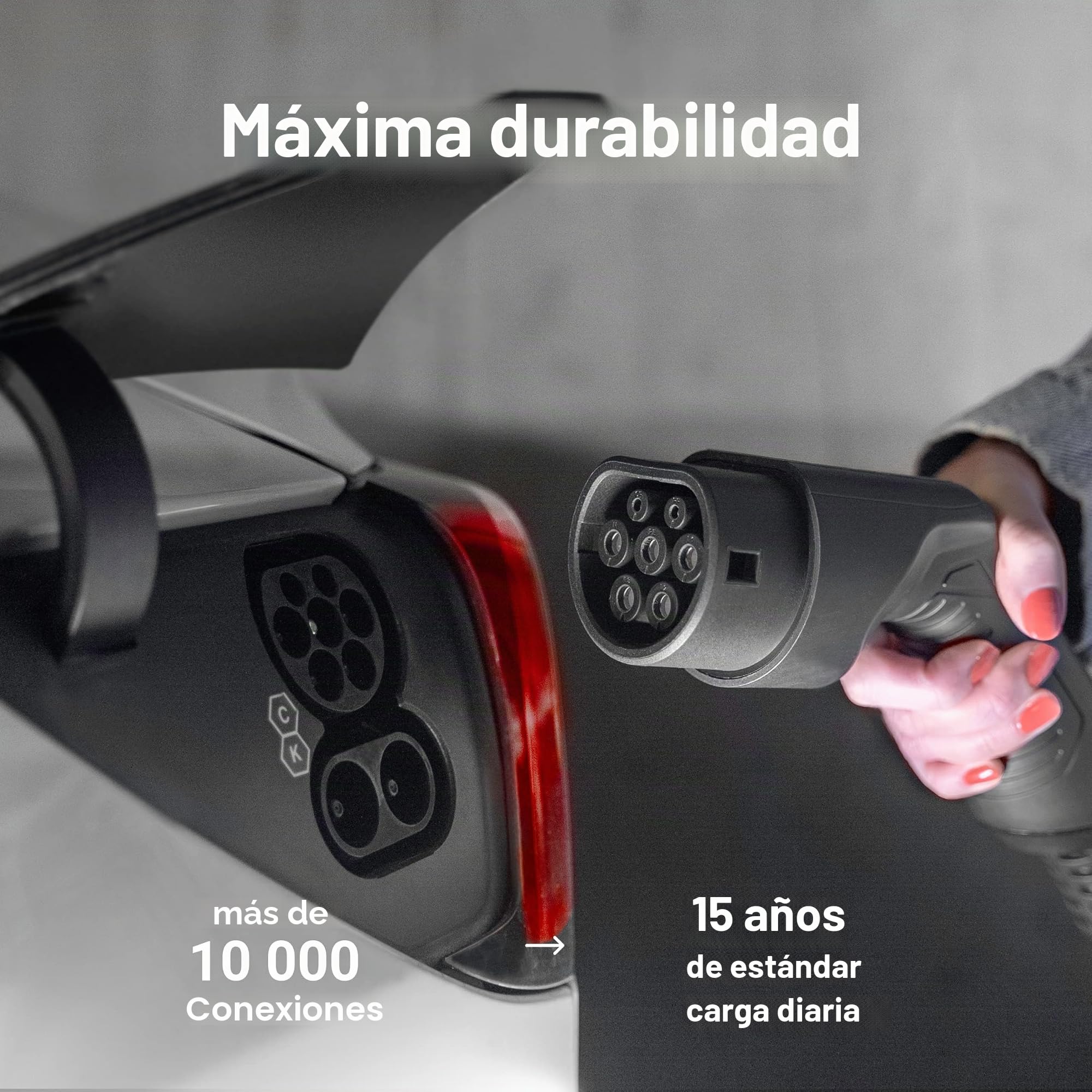 Green Cell GC Tipo 2 Cable de Carga EV Vehículo Eléctrico PHEV | 3.6kW | 16A | 5 Metros | Tipo 2 a Tipo 2 | Monofásico | Compatible con 3008 PHEV, Spring Eléctrico, Eclipse Cross PHEV, A-Class PHEV