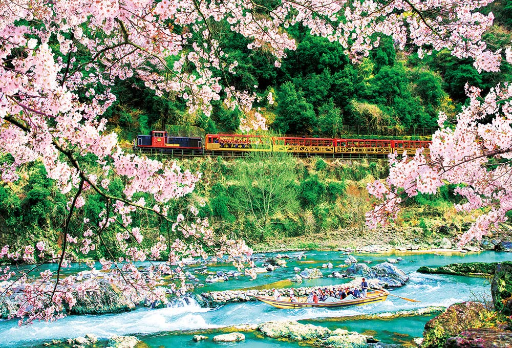 300 Peace Jigsaw Puzzle cherry blossom Hozukyo (26 x 38cm