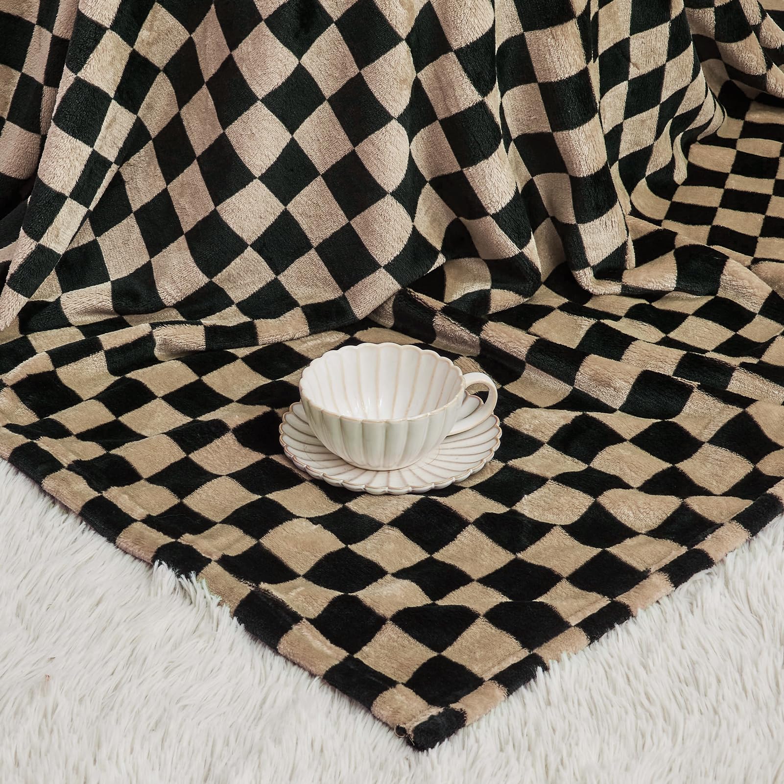 Burberry House geruite enkellaarzen Zwart