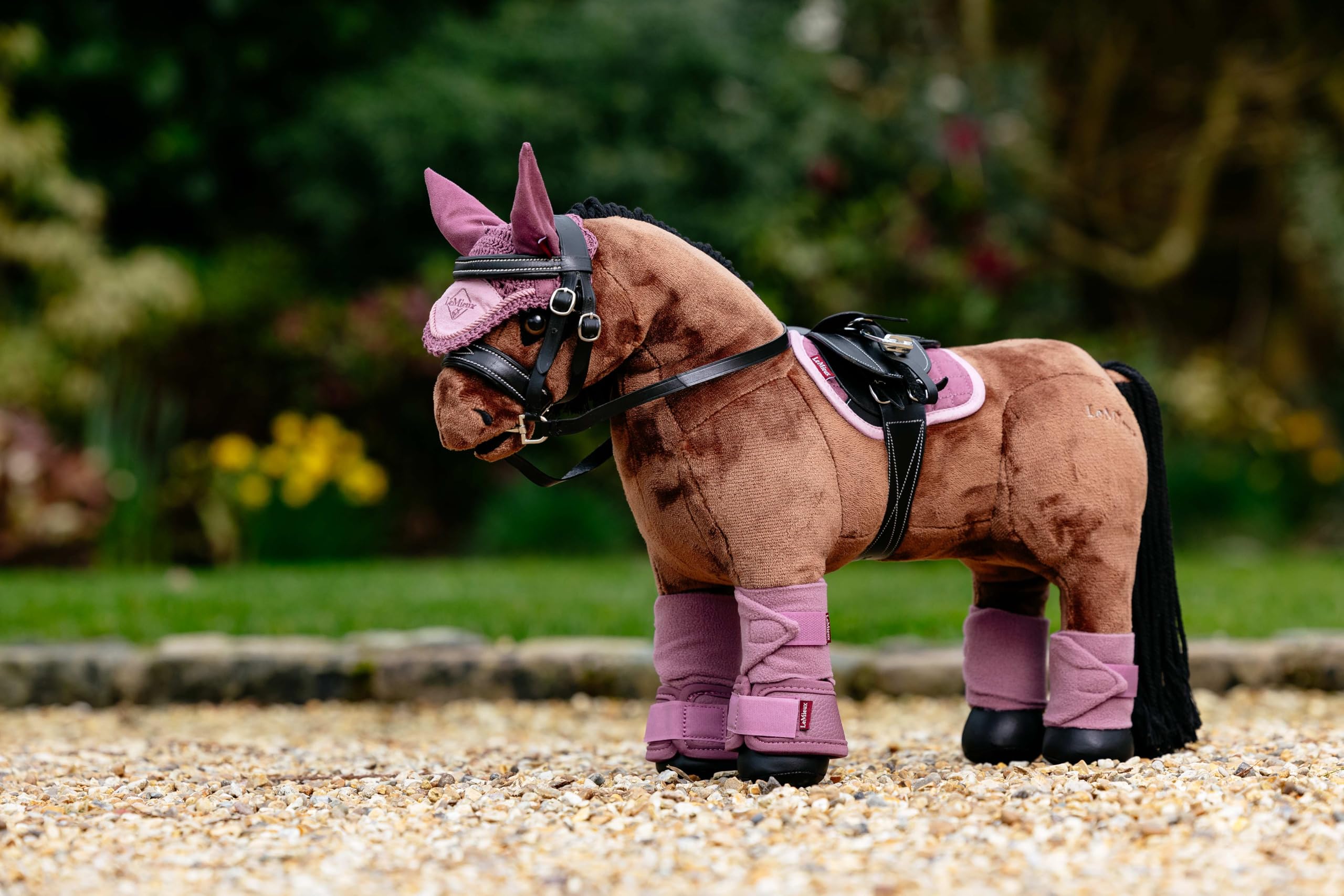 LeMieux Toy Pony Schabracke – Weiches Wildleder & Baumwollfutter – Geeignet für Kinder ab 3 Jahren – Geschenk für Kinder – Malve