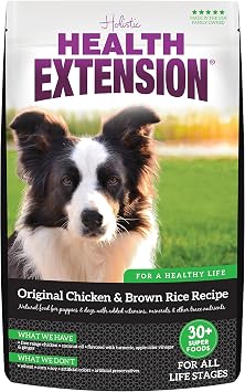 Health Extension Original Chicken & Brown Rice, Protein Packed Formula with Probiotics & Superfoods for Digestion & Coat Health 30 lb Bag