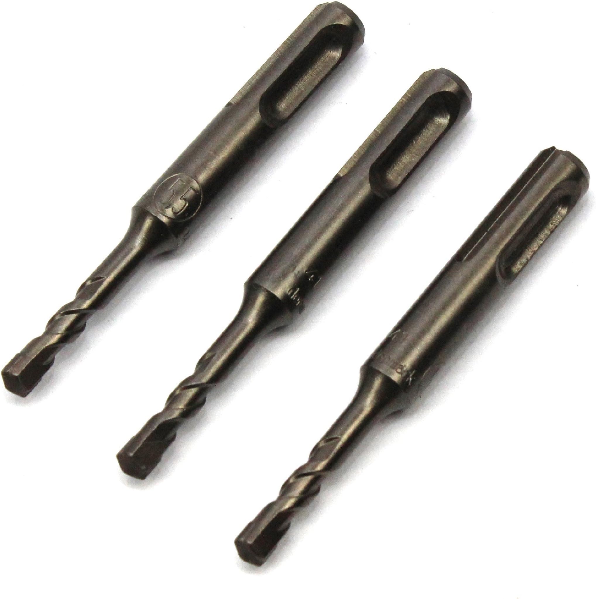 3 JORAN 5.5MM x 85MM SUPER STUBBY SDS PLUS TCT MASONRY DRILL BITS. MADE IN DENMARK