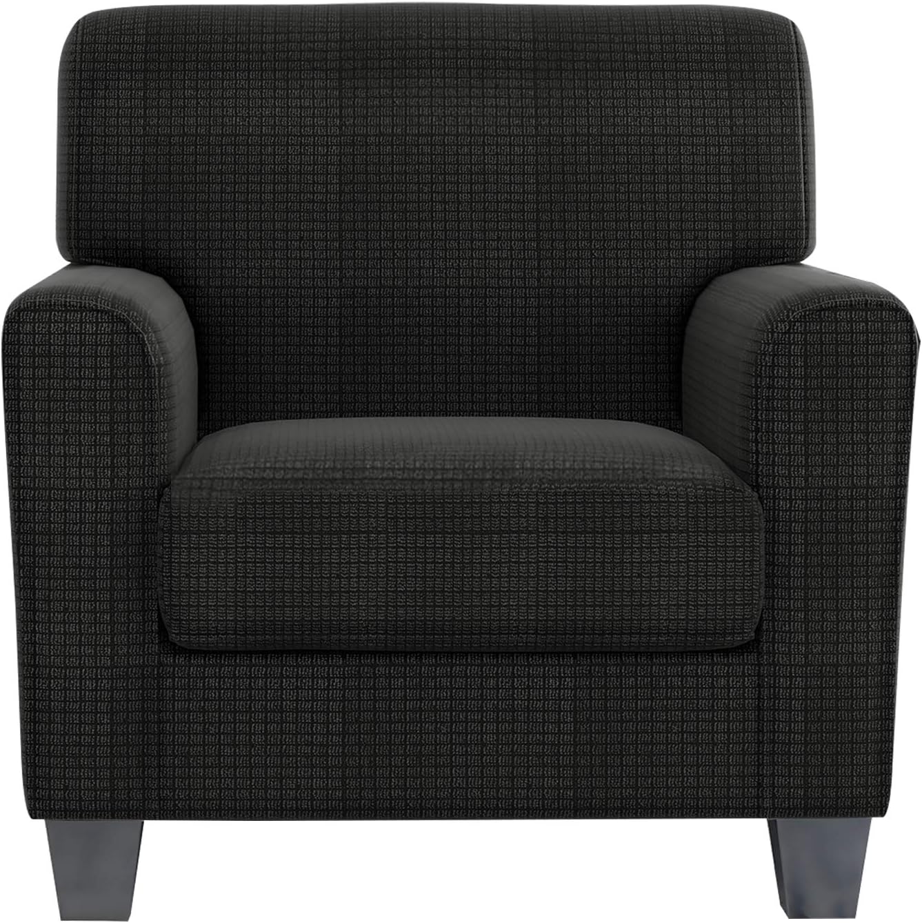 ZNSAYOTX 2 Piece Chair Covers for Living Room with Arms Anti Slip Stretch Arm Chair Slipcovers Sofa Armchair Slipcover Machine Washable Furniture Protector (Dark Grey, Chair) : Home & Kitchen