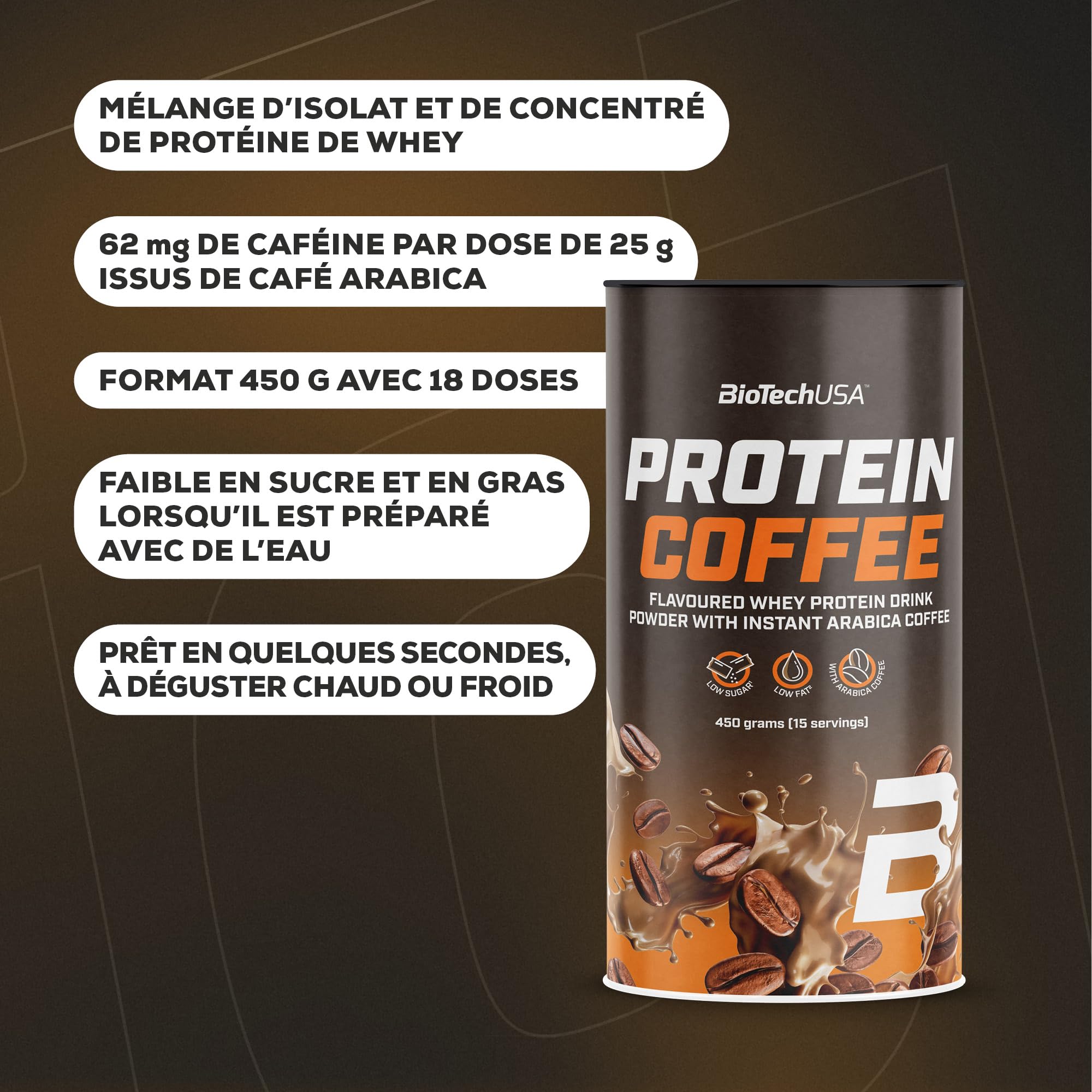 BioTechUSA Protein Coffee | Café arabica aux protéines de lactosérum