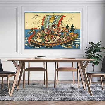 Amazon.co.jp: 1750年代 幸運の7つの神 日本のタイトル七福神