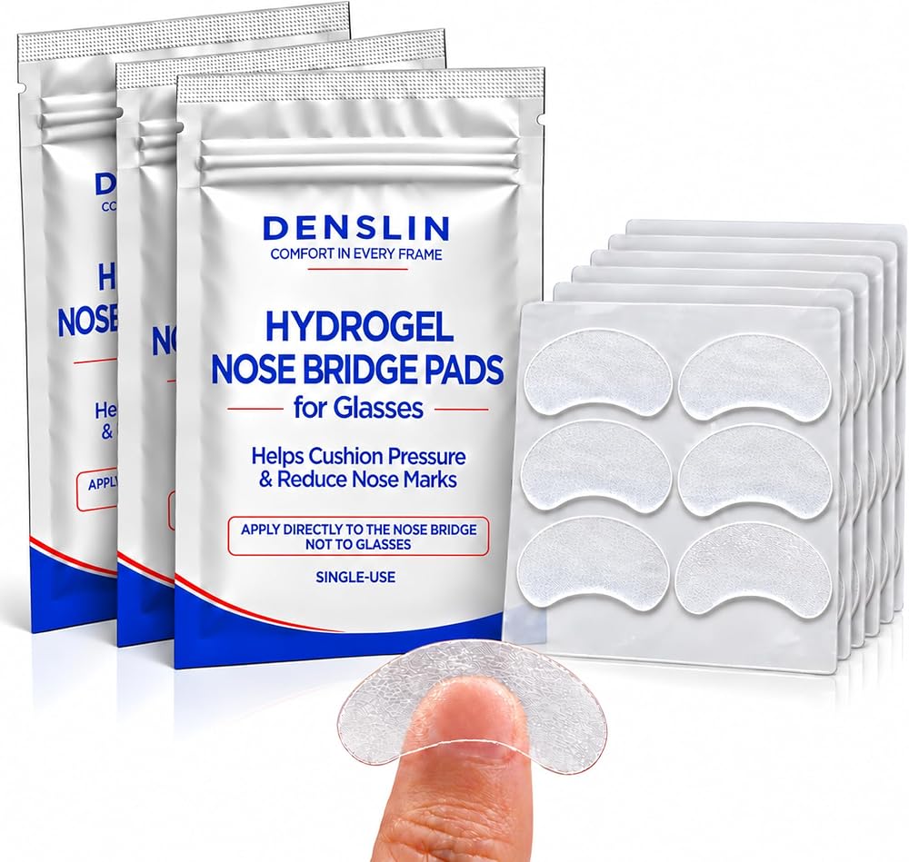 Nose Bridge Skin Patches for Glasses, 36 Clear Pads for Nose Pressure Marks — 사진 1