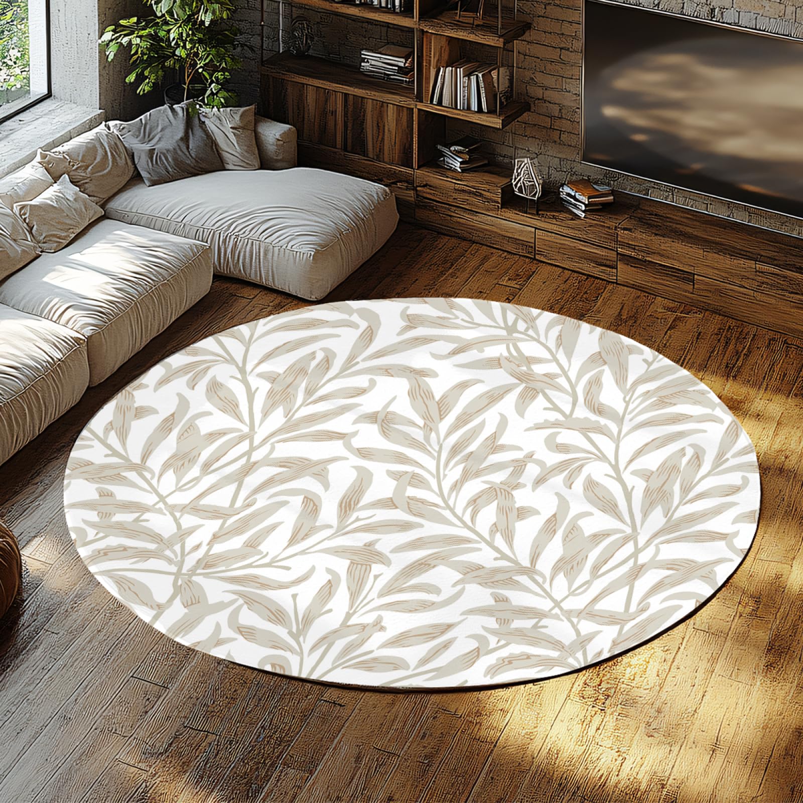 Tapis de terrasse et salon rond 200cm pour aménager un patio ou une chambre