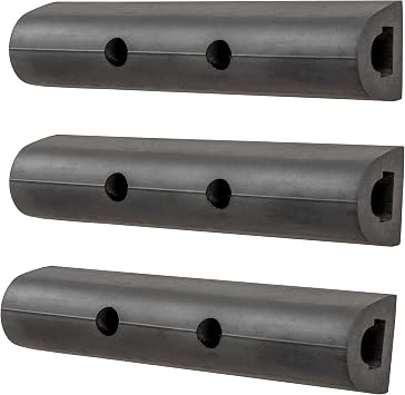 Luverne 2090615-3 10-Inch Universal Rubber Bumper Guard Protector Strips Loading Dock Rear Fender Pad Bump Stop, 3-Pack