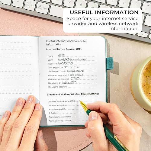 Miniatura 251 de Clever Fox - Libreta de contraseñas con pestañas alfabéticas, organizador de direcciones de Internet, tamaño pequeño de bolsillo, para inicios de