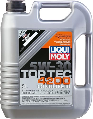 Liquimoly 2011 5W-30 Top Tec 4200 Aceite de motor, 5 litros, paquete de 4