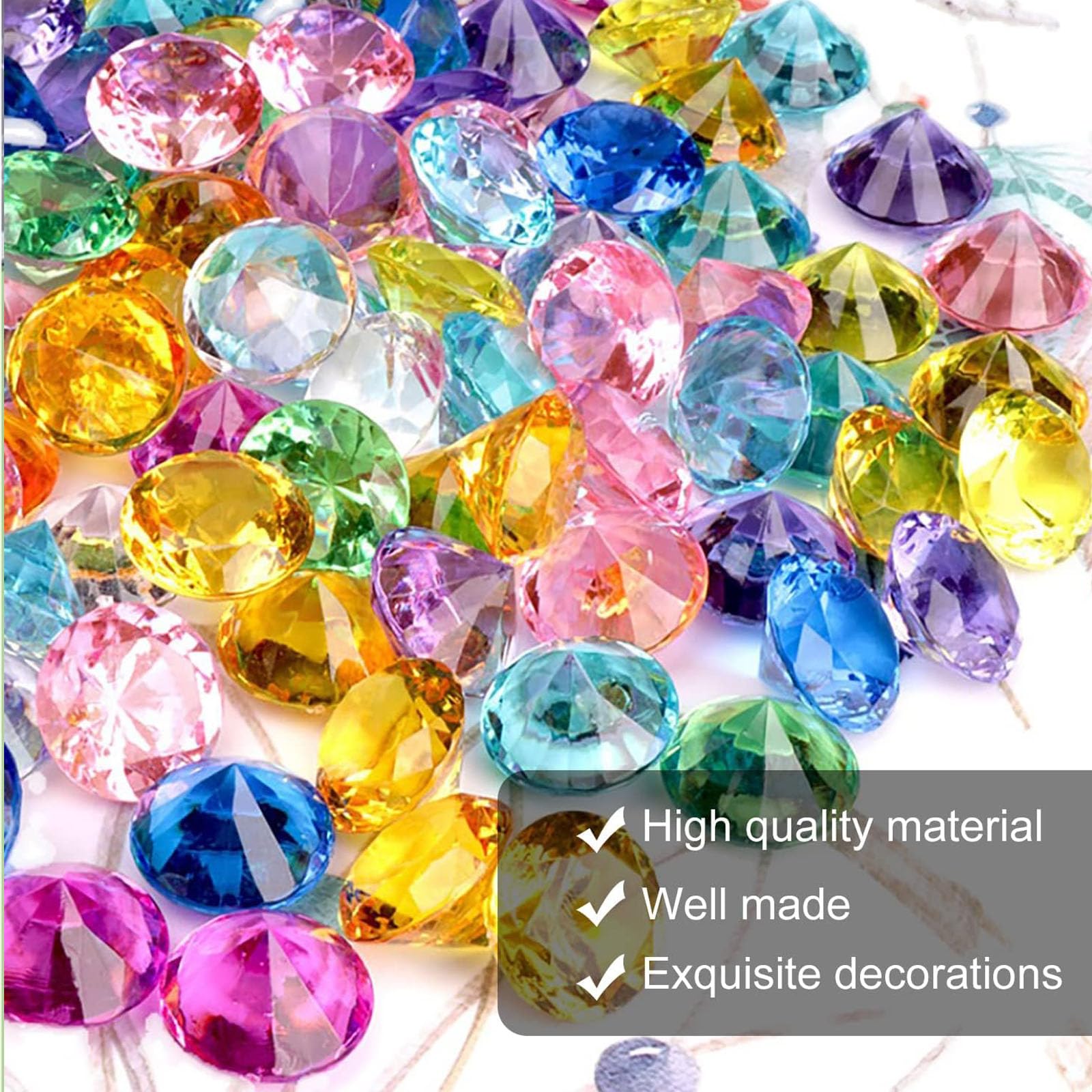 60 Pietre Preziose Finte Trasparenti Da 30mm – Perfette Per Feste, Matrimoni E Decorazioni Creative