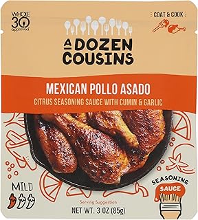A Dozen Cousins Mexican Pollo Asado Entree Seasoning Sauce, Non GMO, Gluten Free, 3 Ounce (Pack of 10)