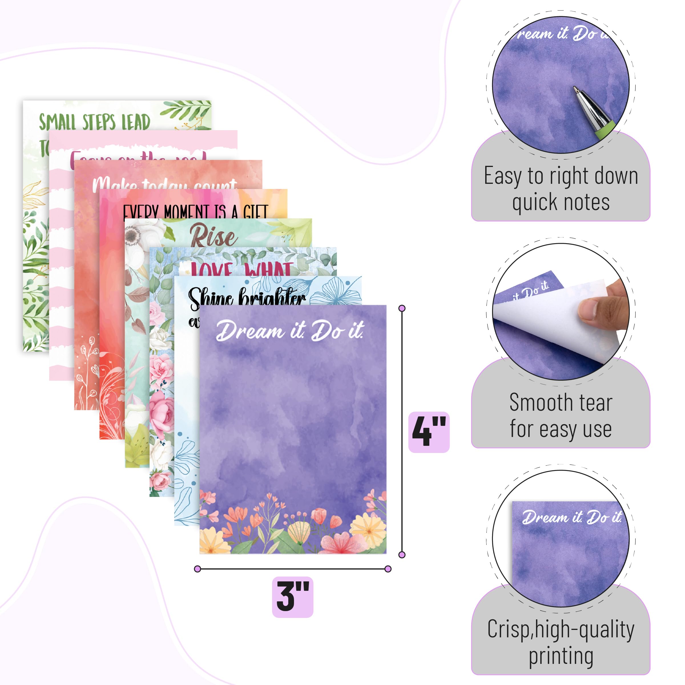 Mr. Pen- Inspirational Sticky Notes and Stylus Pens, 20 Pack, 3" x 4" Sticky Notes, 8 Pads, 240 Sheets, 12 Black Ink Pens with Stylus Tips, Great for Reminders, List-Making & Task Prioritizing