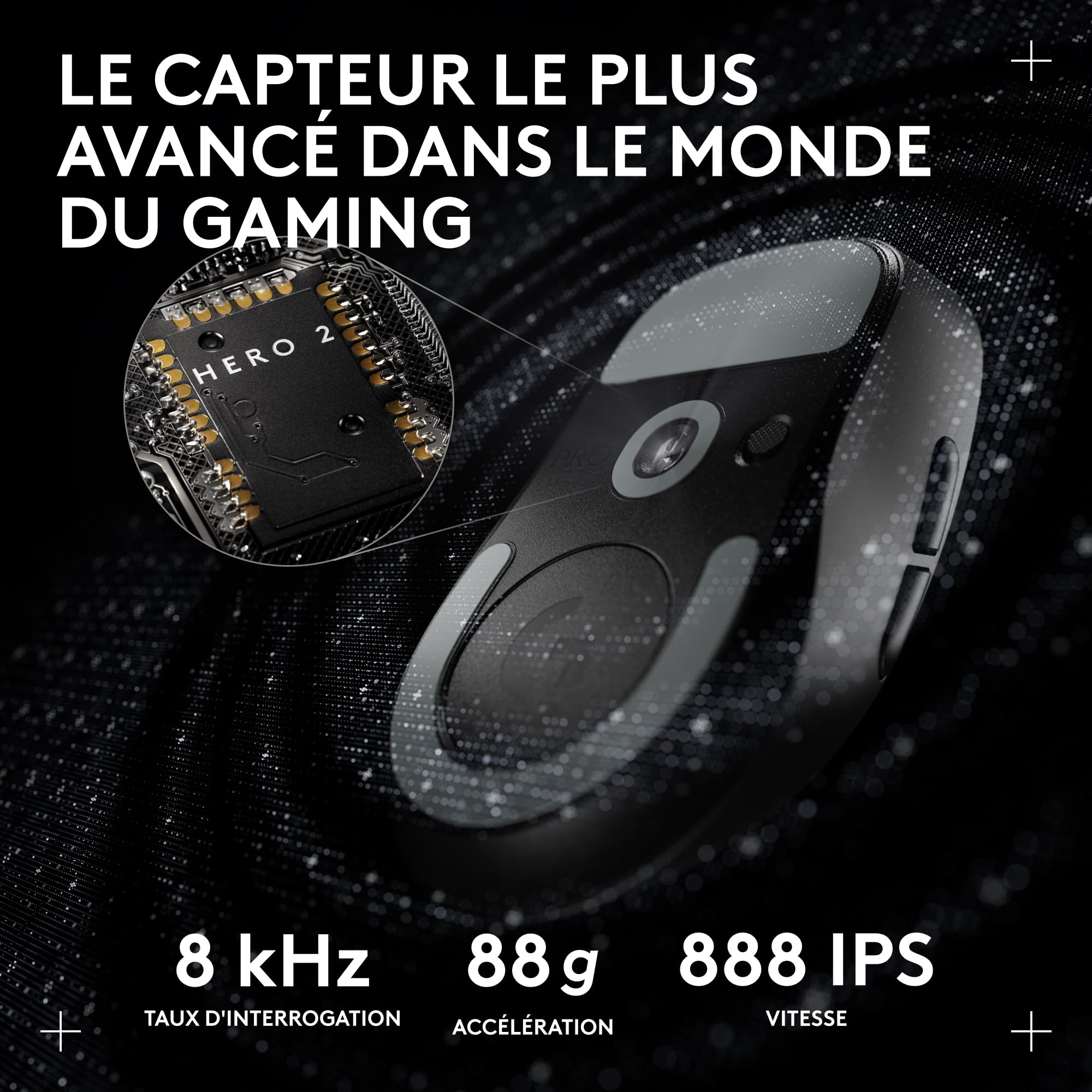Logitech G PRO X SUPERLIGHT 2 DEX LIGHTSPEED, souris gaming sans fil