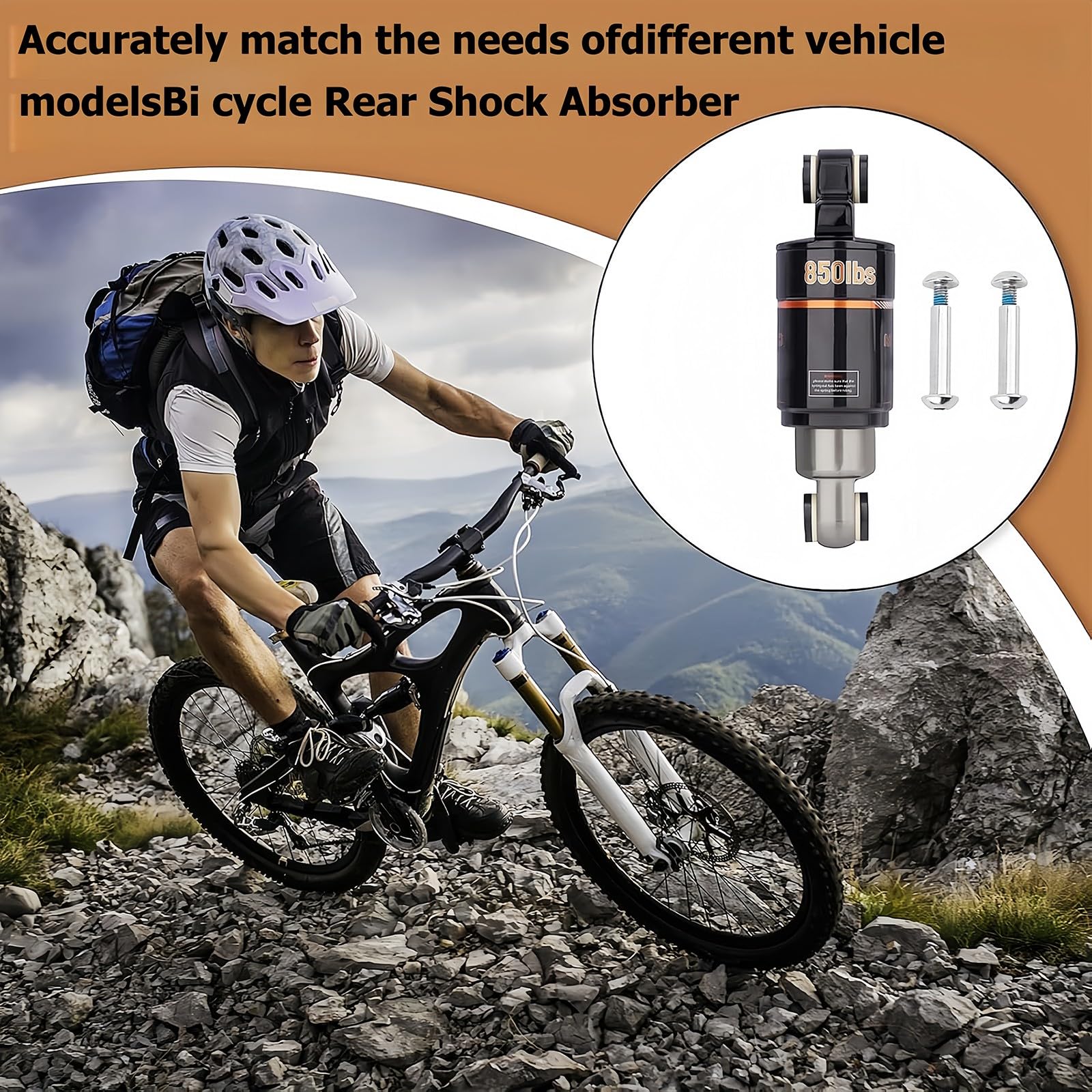Amortiguador Trasero | Sistema de Amortiguación para Bicicletas y Remolque. Compatible con Bicicletas de Montaña, Motocicletas, Scooters y Bicicletas de Carreras