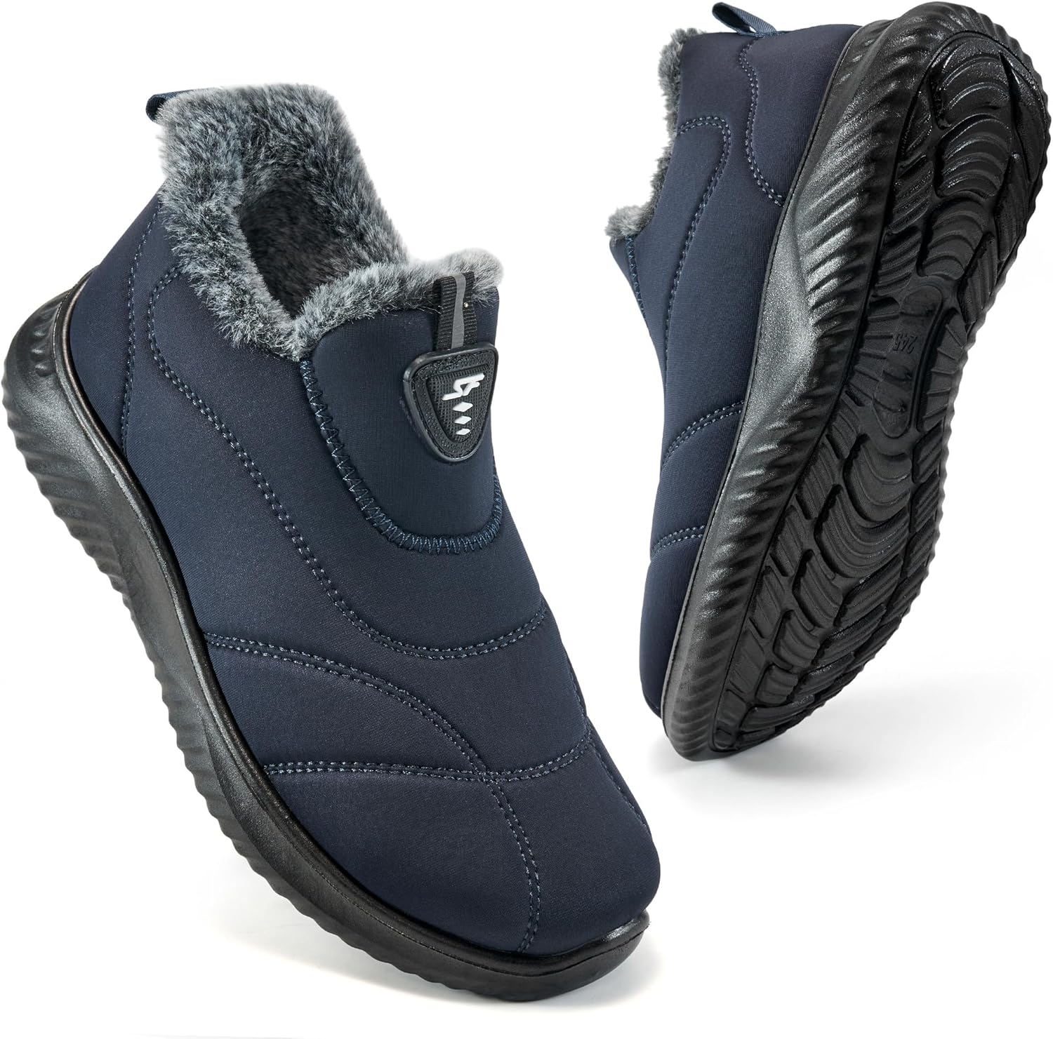 FUDYNMALC Womens Snow Boots Winter Shoes: Warm Fur Lined Slip On Ankle Booties Lightweight All-Day Comfort Outdoor Footwear for Walking